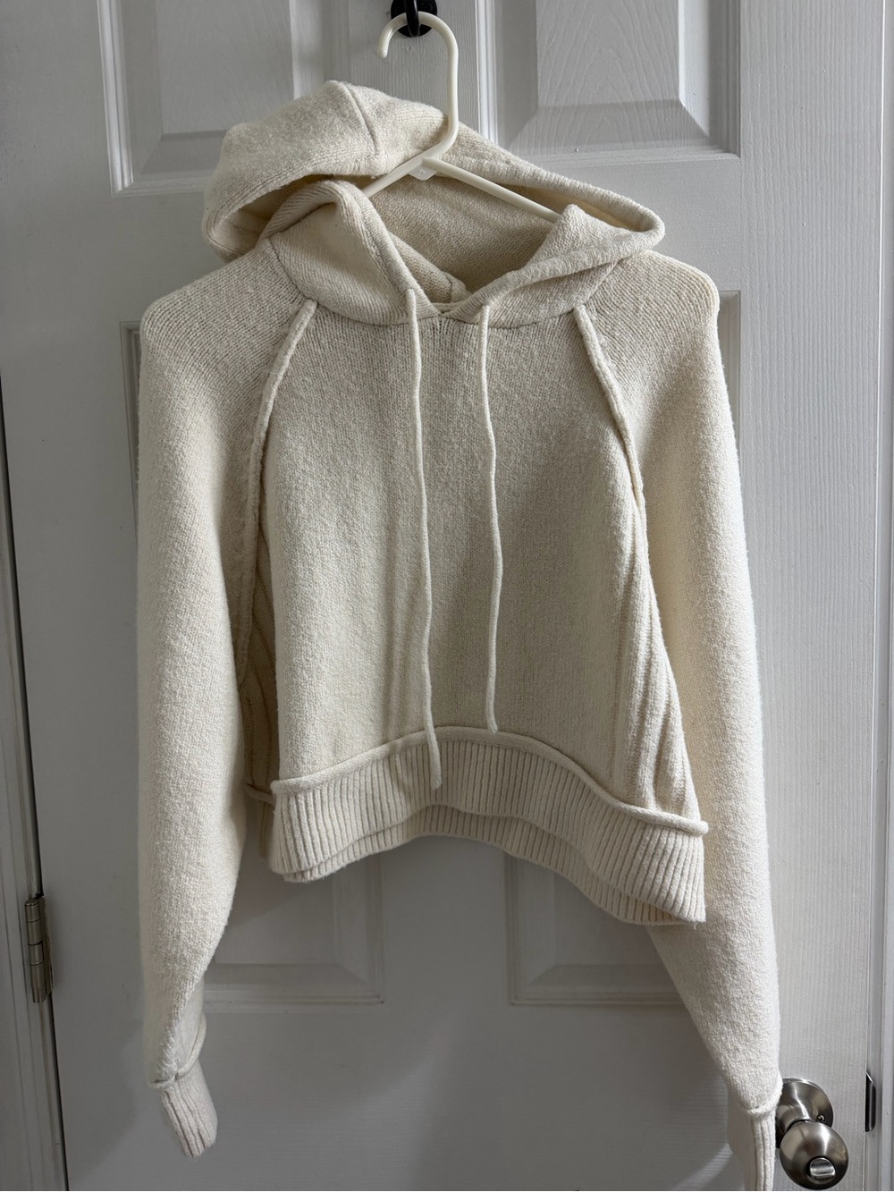 A.S. Revival Altar’d State Cream Knit Hooded Sweater XS/S